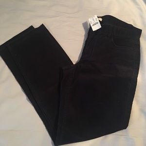 J. Crew Factory Black Matchstick Corduroy Pants